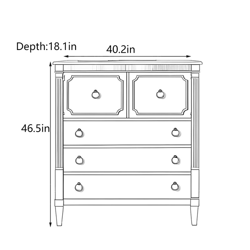 Armoire d'entrée en bois massif American Country