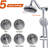 Shower System With 6 Inch Rain Head And Handheld - Simple Maintenance Fingerwipe Clean-125518275