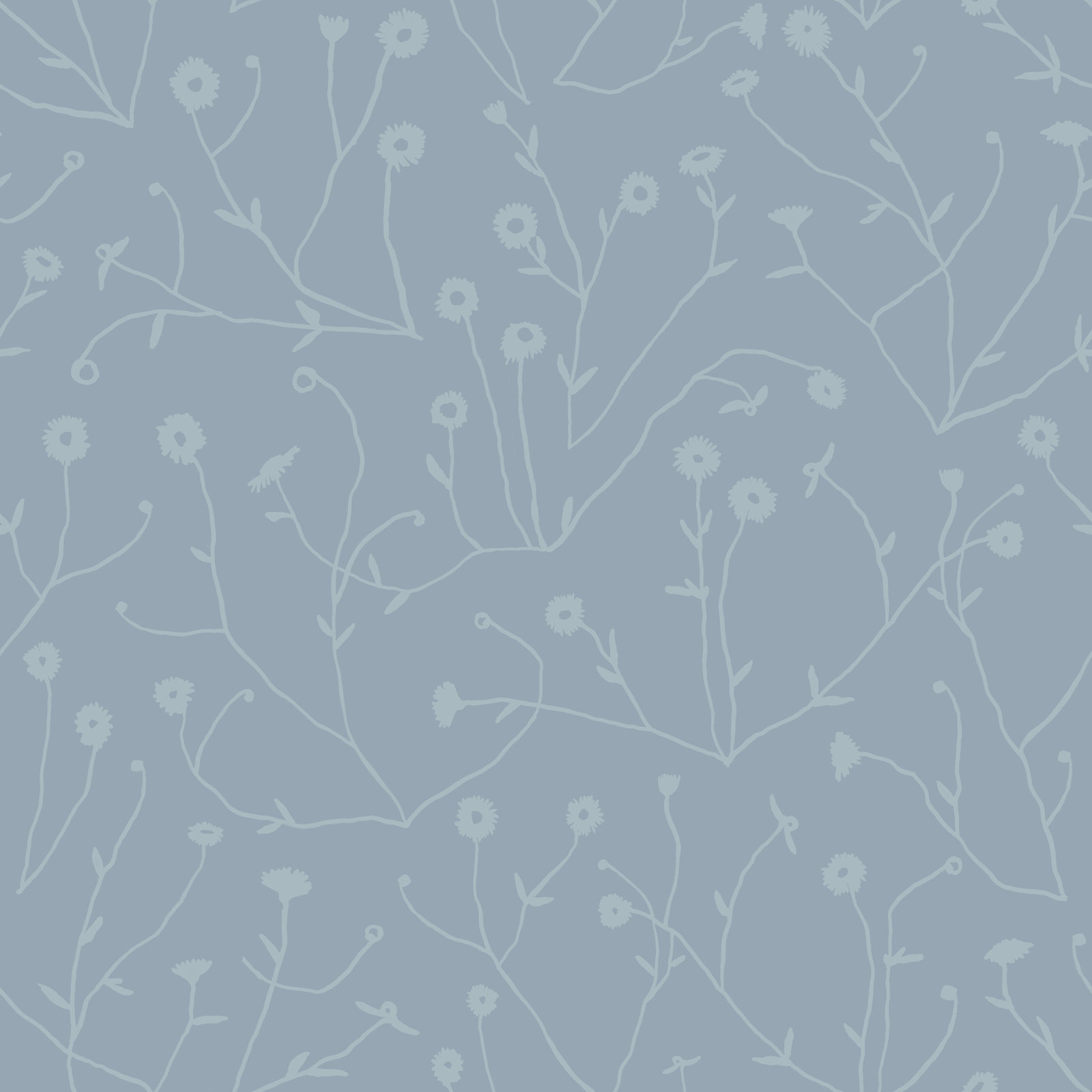 Keyes Floral Wallpaper, Blue
