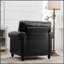 Élégante chaise de canapé à 1 place avec coussin amovible et élégante décoration cloutée argentée, confortable et durable-1050256998