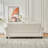 Chenille Sofa with Rolled Arms,Wood Legs and Nailhead Trim-1463797990-1463797991-1463797988