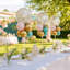 Ensemble de 6 porte-ballons en acrylique transparent avec base carrée et centre de table - hauteur de 23,62 po-29056567