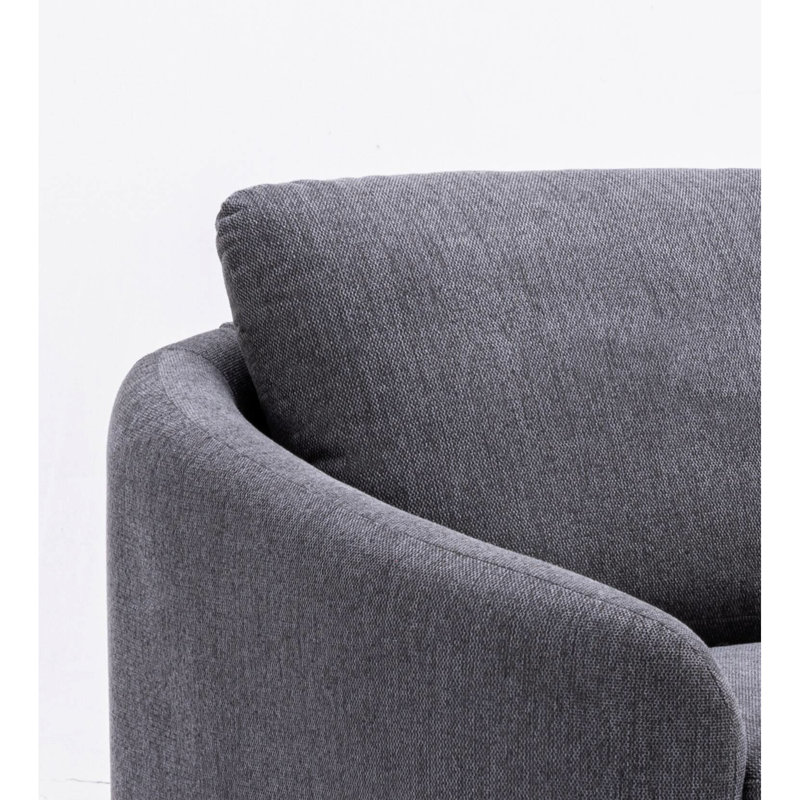 Plage en lin gris chic, structure stable, table d'appoint modulaire Relaxing Time, sièges adaptables