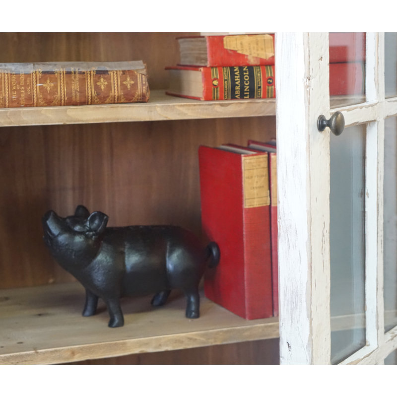 Cochon en fonte Bordovice, H 5,9 po x l 9,2 po x P 3,7 po, Noir antique