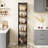 78.74" Tall Etagere Bookshelf, 7-tier Narrow Bookcase With Metal Frame For Home Office, Small Space-593051245