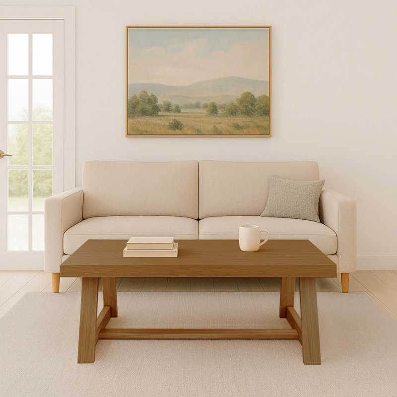 Classic Rectangular Coffee Table (54in x 24in / 1371mm x 609mm), Pecan