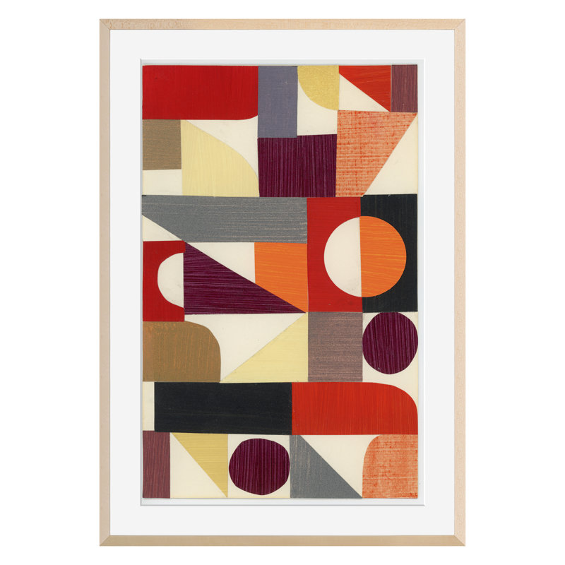 Teamwork 2 Print by Andy Burgess, Maple Framed