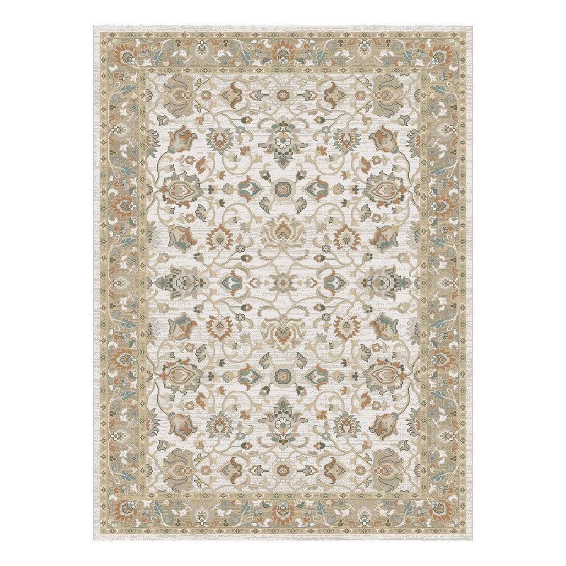 Grasmick Scarlett Ivory Traditional Oriental Area Rug, Runner 2' x 7'7"