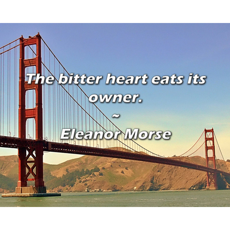 Eleanor Morse Quote: The bitter heart eats its owner.