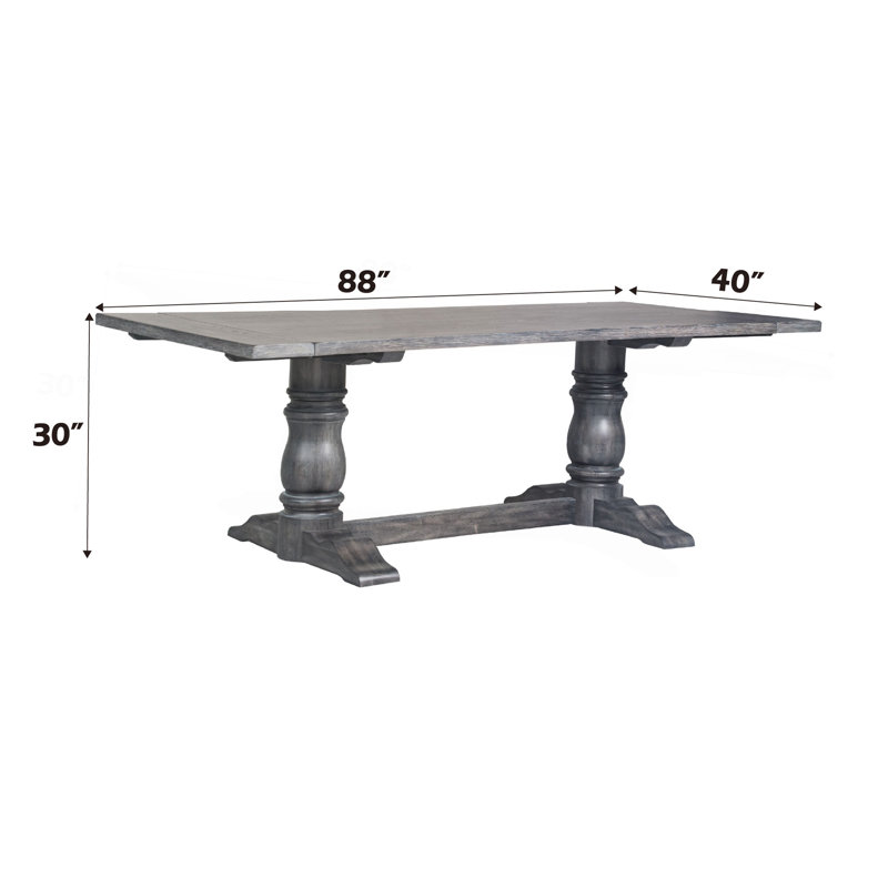 Leventis Weathered Gray Finish Dining Table