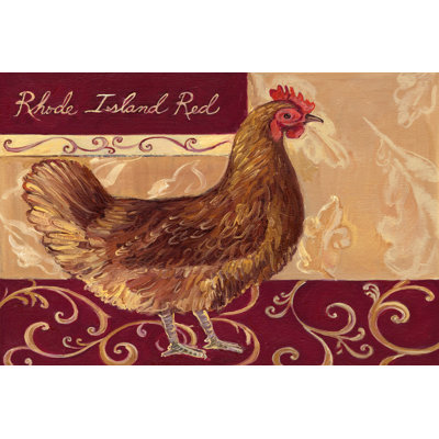 Rustic Roosters III 1 Piece Wrapped Canvas Wall Art