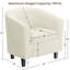 Fauteuil tonneau en velours côtelé, fauteuil d'appoint-1596944506
