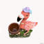 Pot de fleurs flamant rose pour jardin extérieur, décor unique pour votre terrasse.