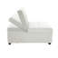Chaise convertible blanche avec matériau et petit coussin escamotable