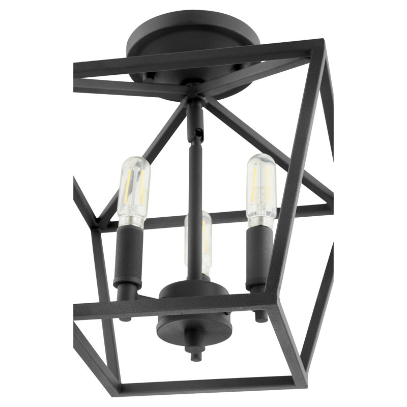 Arletta Semi Flush Mount, Noir