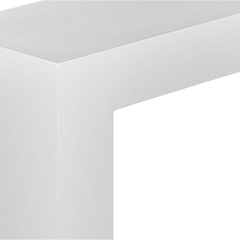 Lazarus Outdoor Dining Bench, White