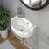 16"L x 11"W White Ceramic Wall Mount Bathroom Sink with Overflow