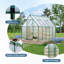 Serre en polycarbonate avec cadre en aluminium, 6 pi x 9 pi, évent de toit inclus, pour l'extérieur-125765282-125904881