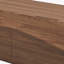 Meuble télé  Mid-Century, console média moderne en bois avec tiroirs, pieds dorés-87683860