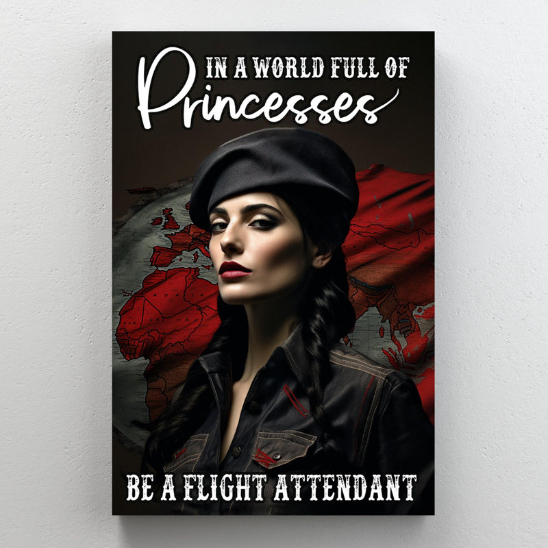 Woman Be A Flight Attendant 1, H 14 po x l 11 po