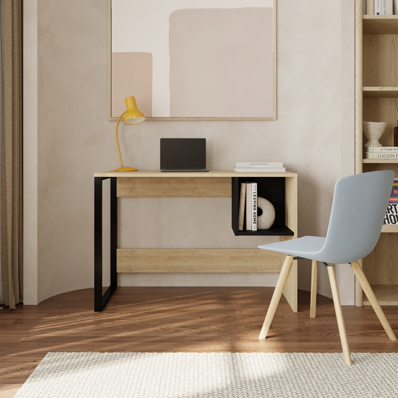 Ristin Writing Desk, Oak/Black