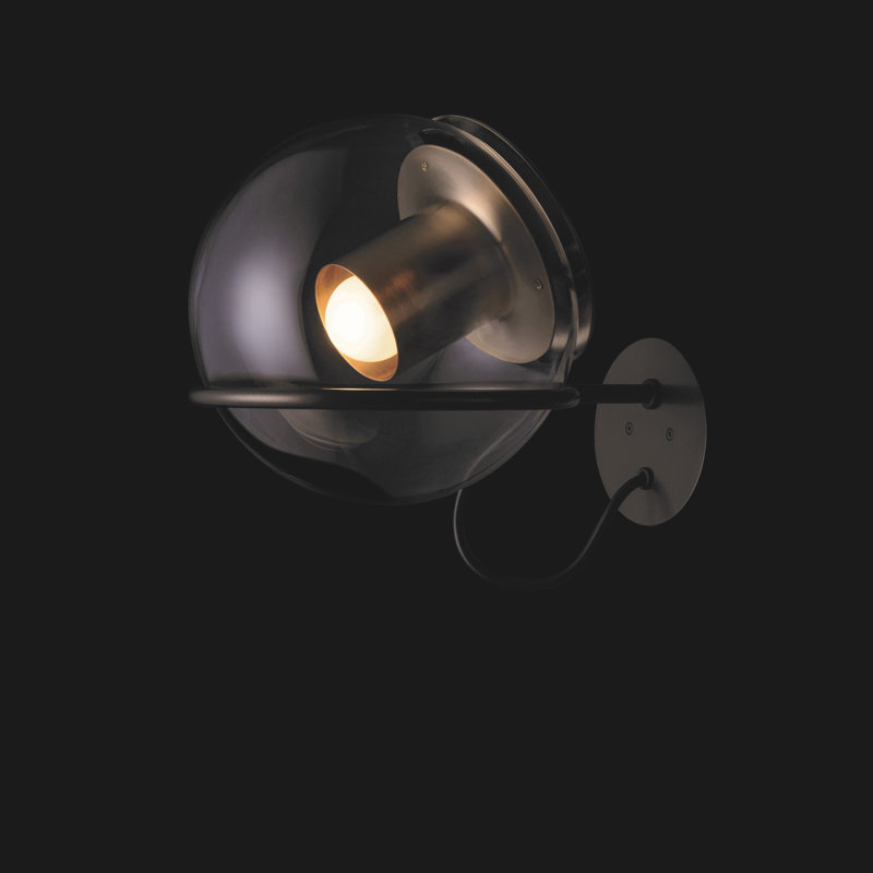 1 - Light Armed Sconce, Satin Gold/Bronze
