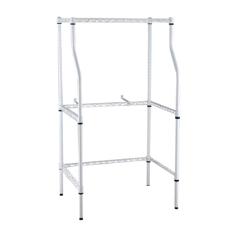 Magic Chef Compact Adjustable Powder Coat Metal Laundry Drying Rack Stand, White