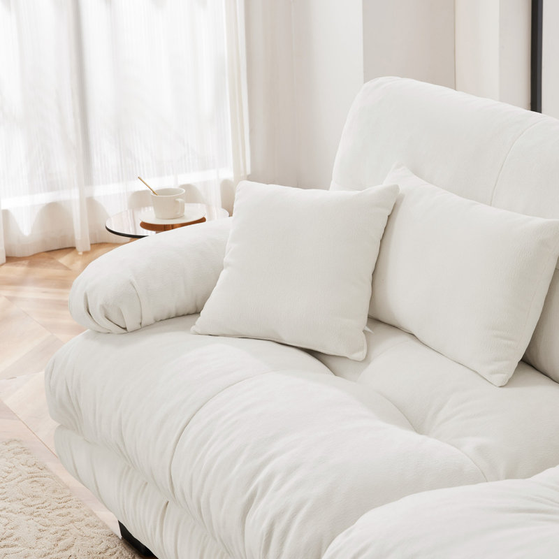 Versatile Modular Sofa for Living Room, White