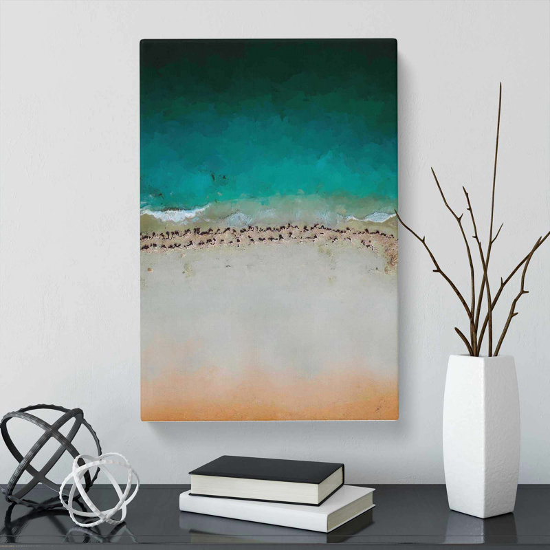 South Beach In Miami Florida In Abstract - Wrapped Canvas, 91cm H x 60cm W x 3cm D