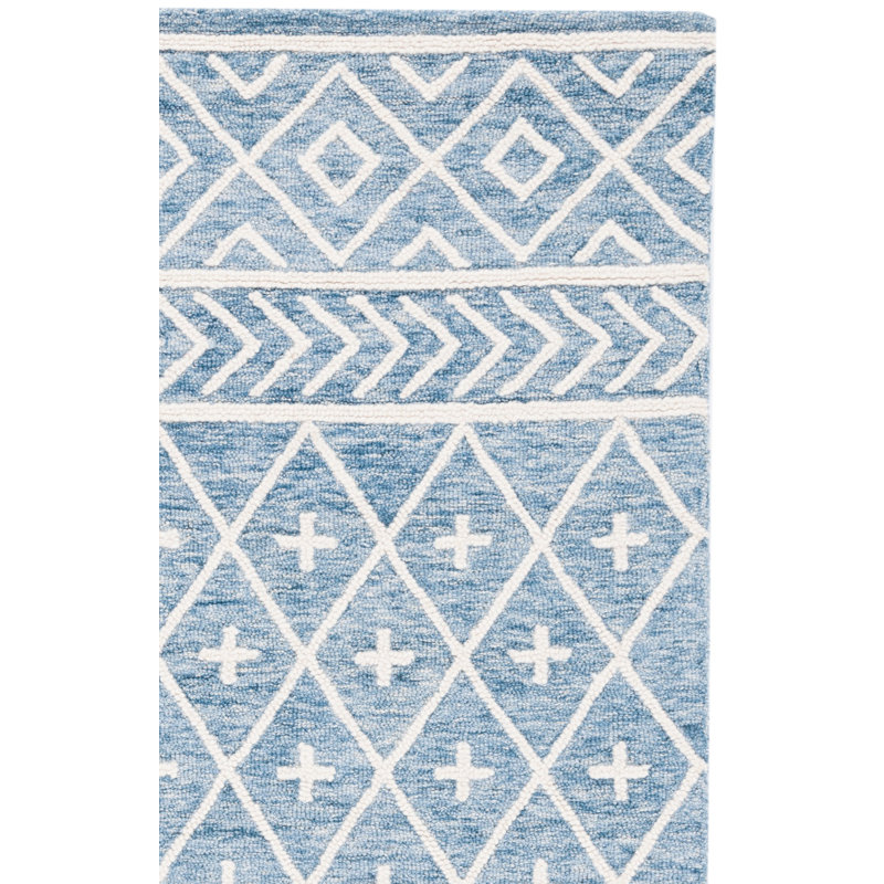 Metro Hand Tufted Wool And Cotton With Latex Southwestern Rug, Square 6'