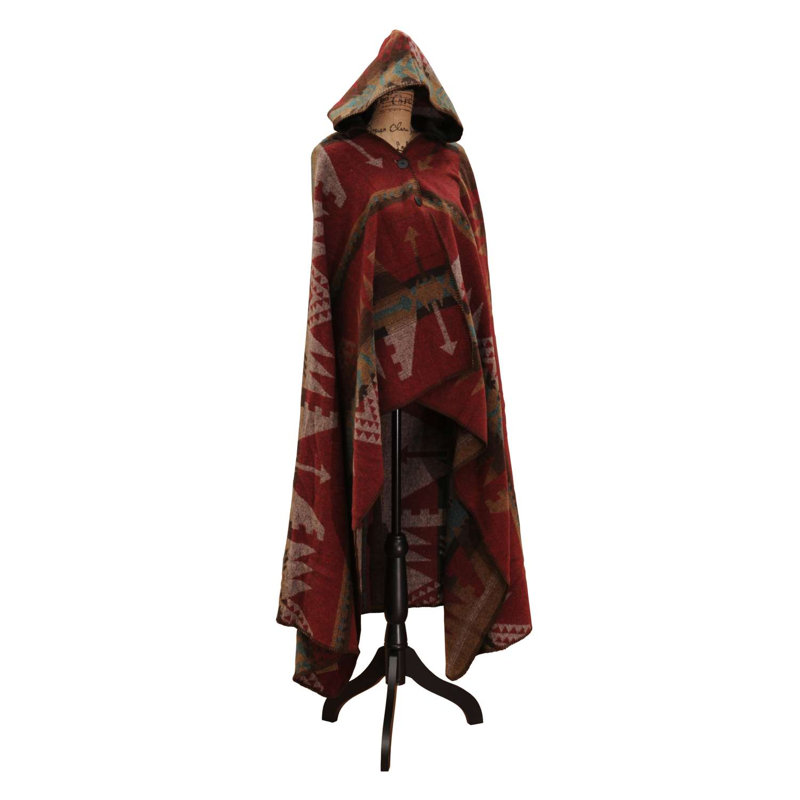 Wooded River Yellowstone - Hooded Throw - 72x48, Hooded Wool Blanket for Wildlife Lodge and Camping Trips