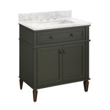 Elmdale 30" Freestanding Mahogany Single Basin Vanity Rectangular Undermount Sink