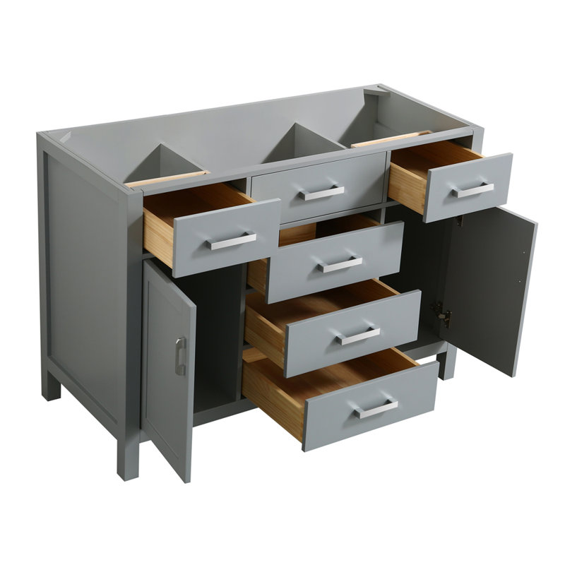 Petrel 48'' Single Bathroom Vanity Base Only, Gray