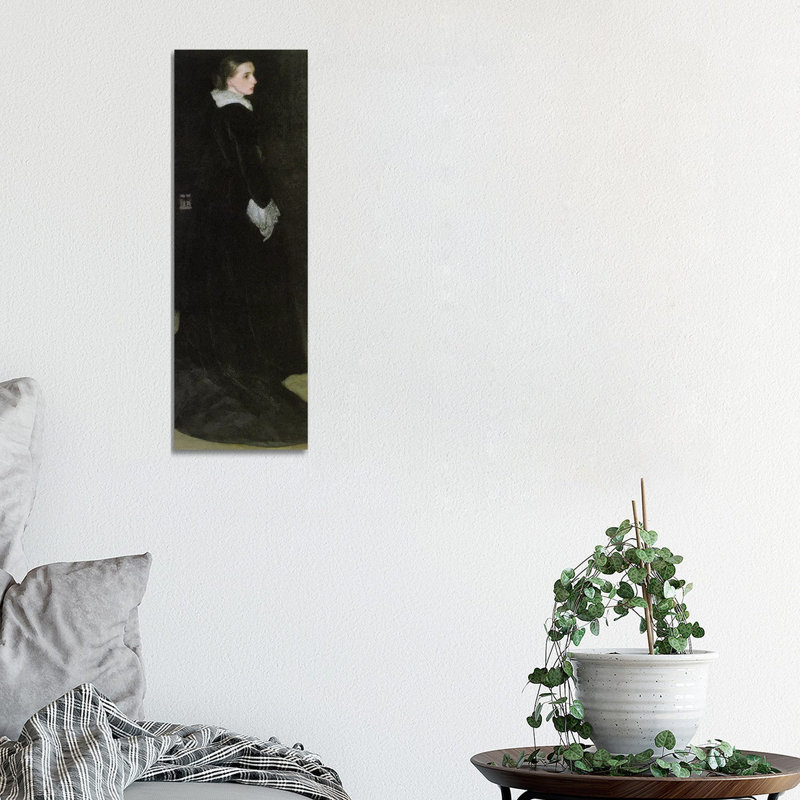 Arrangement In Black, No. 2 Portrait Of Mrs Louis Huth by James Abbott McNeill Whistler - 1 Piece Panoramic Wall Art on Canvas