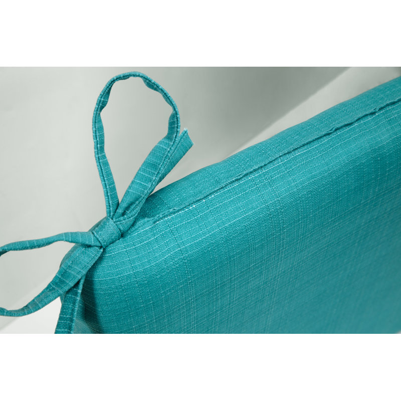 Renel Outdoor 3'' Dining Chair Cushion, Turquoise
