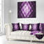 Champ de carrés mauves - coussin imprimé abstrait-30616084-30616087