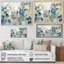 «Blue Botanical Rhythms II - Abstract Botanicals», art mural sur toile-916758676-885566915-916758672