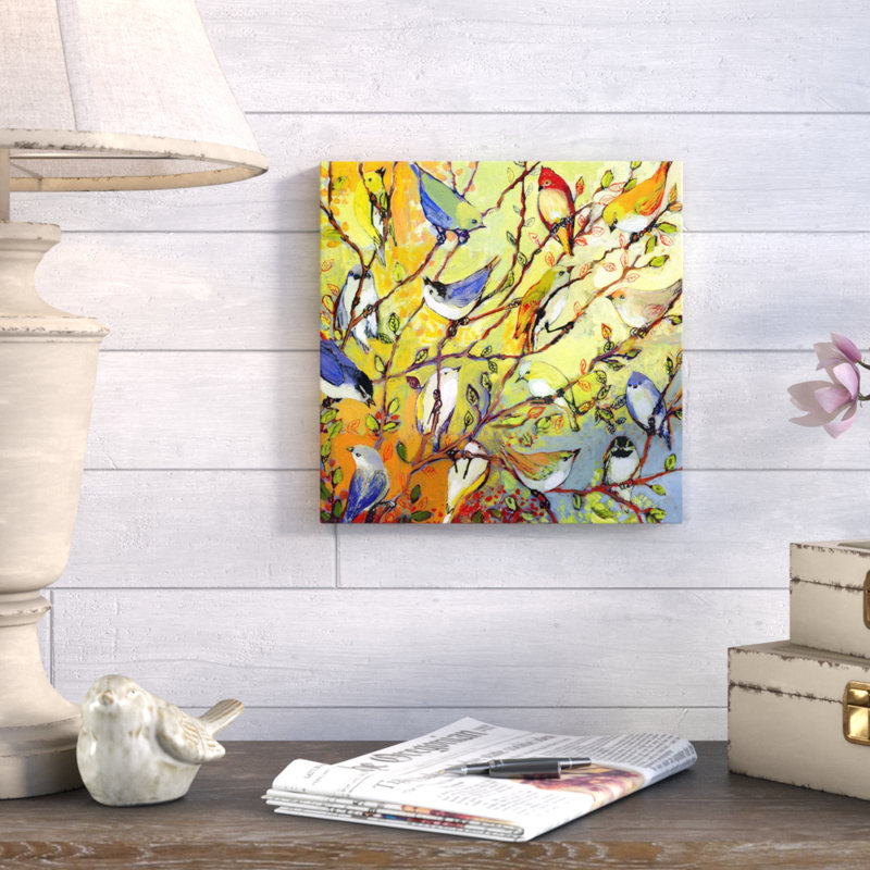 «Tree Birds» par Jennifer Lommers, impression sur toile tendue, 12 po H x 12 po L x 1,5 po P