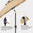 108” Solar-Powered Tilt Patio Umbrella Outdoor Parasol with Central Light-110542732