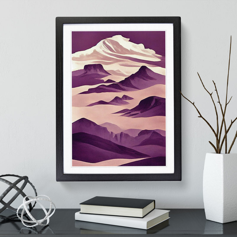 Mountain - Framed Print, Black, 64cm H x 46cm W x 2cm D