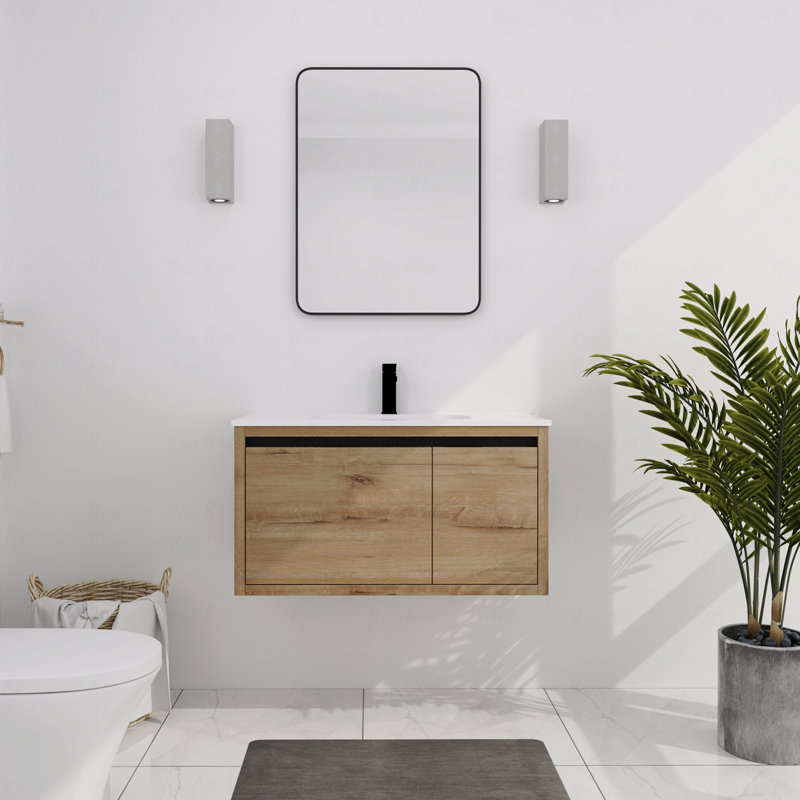 Meuble-lavabo mural 36 po avec lavabo gel
