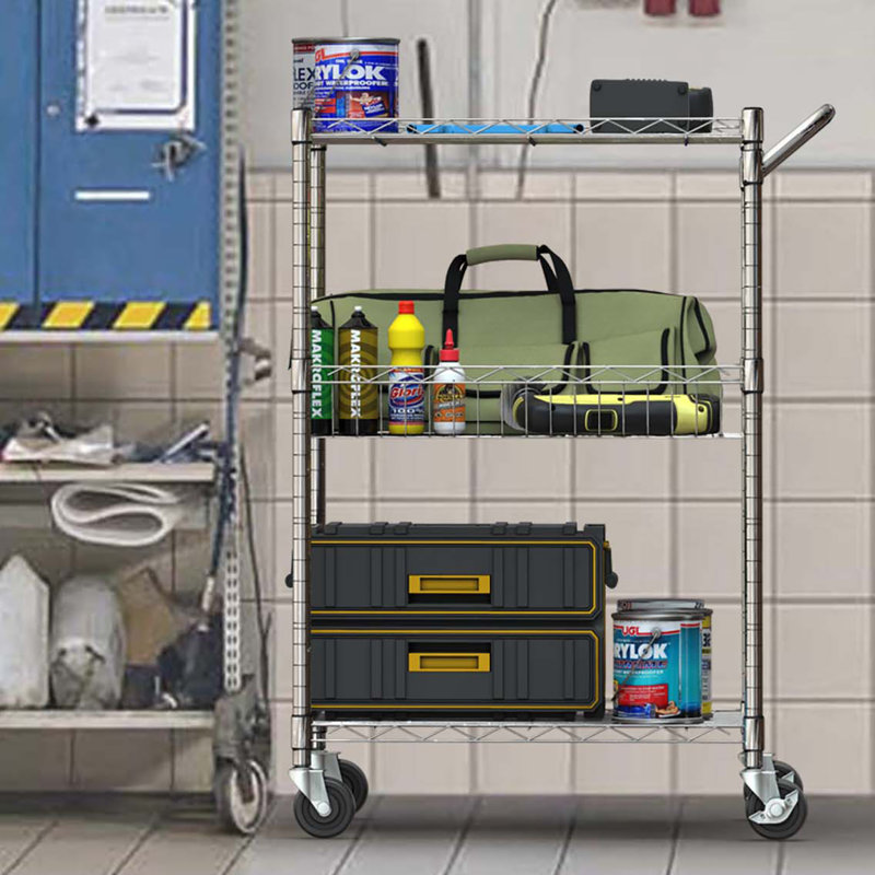 36.5'' H x 27.5'' W Utility Cart with Wheels