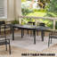 Table de salle à manger extensible en aluminium 94,5 "L