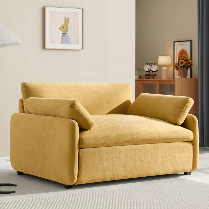 Fauteuil d'appoint 50 po, Jaune