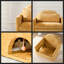Fauteuil surdimensionné en chenille jaune Sunbeam-113578236