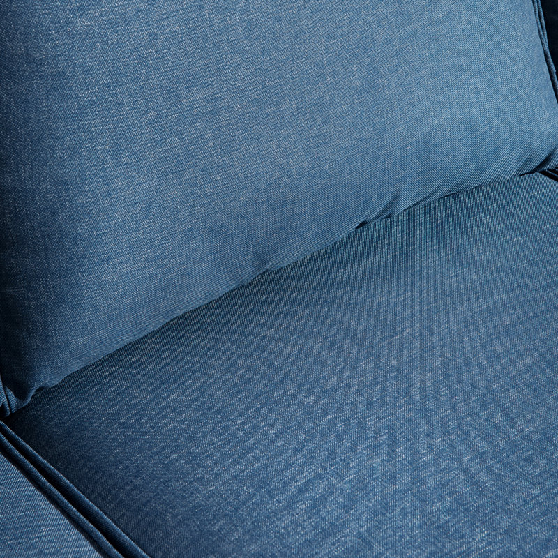 GRST Rattan Sofa Seating Group with Cushions, Blue