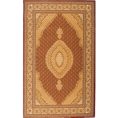 Tapis rouge et beige marocain 16 '
