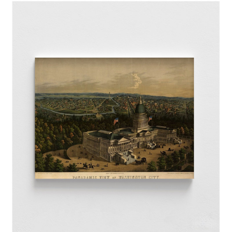 View Of Capitol In Washington-DC 1853, United States City View Print, Washington DC Poster, Public Office Decor, Federal Office Wall Art