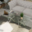2 Piece Clear Tempered Glass And Silver Living Room Table Set