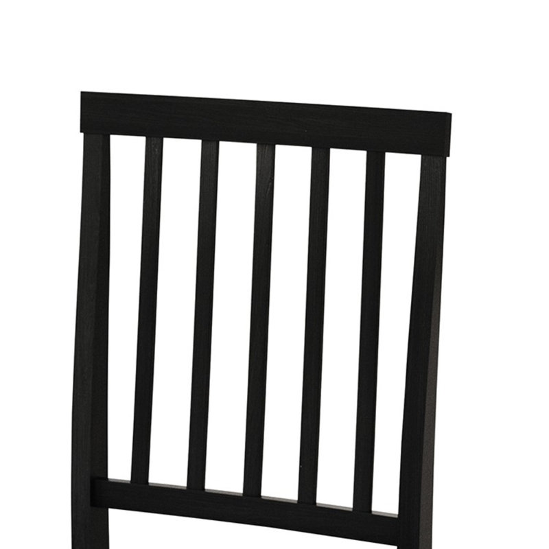 Wooden Dining Chair With Warm Grey Cover, Black